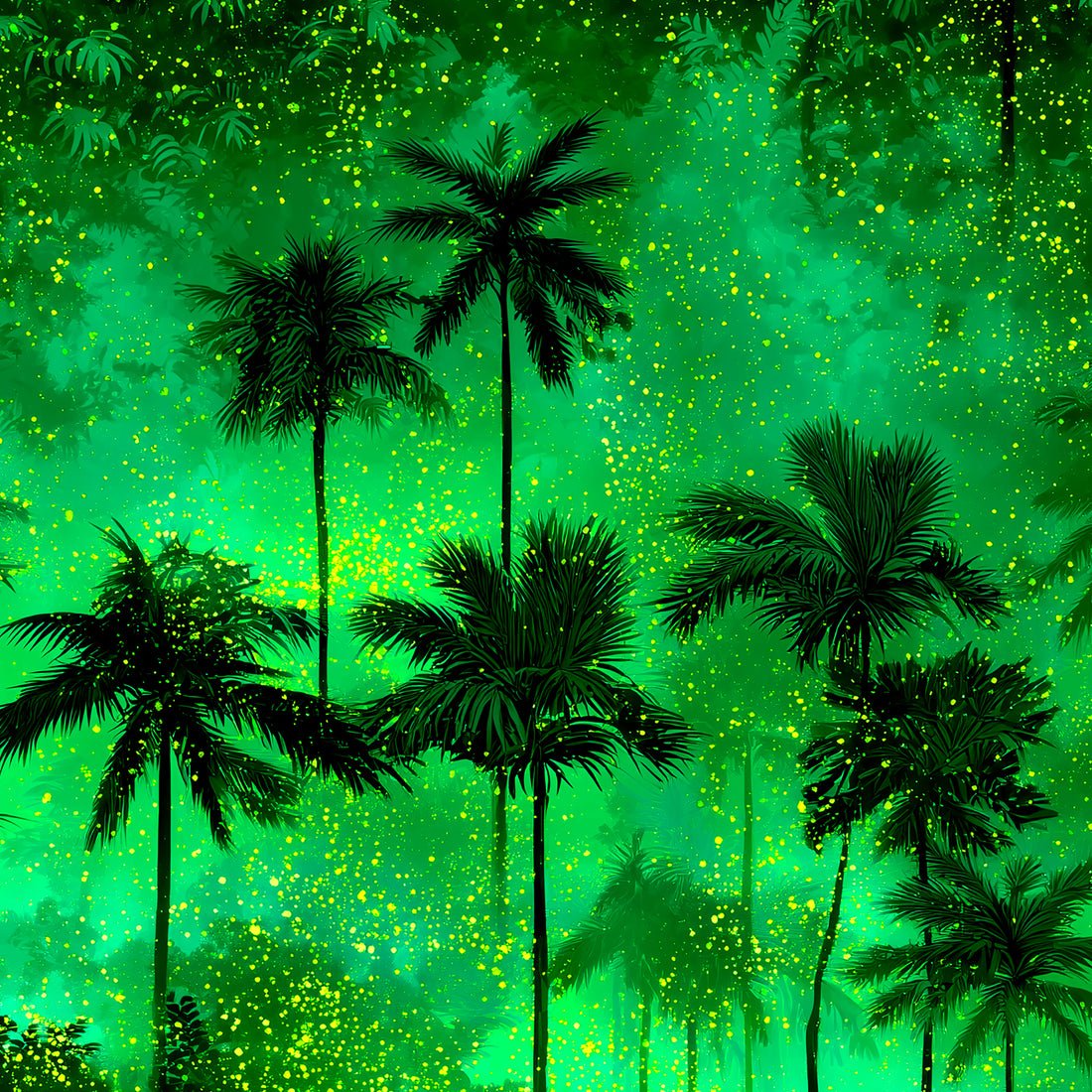 Palm Trees Green Bio Jersey *Dragon Green Serie* - Staghorn Eigenproduktion