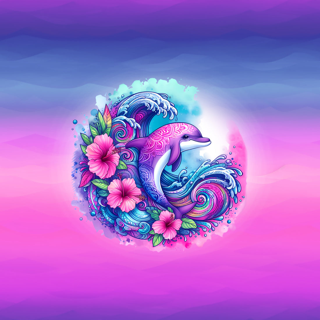 70cm!! Dolphin Blue Pink Panel Jersey *Summer Splash 2026 Serie* - Staghorn Eigenproduktion