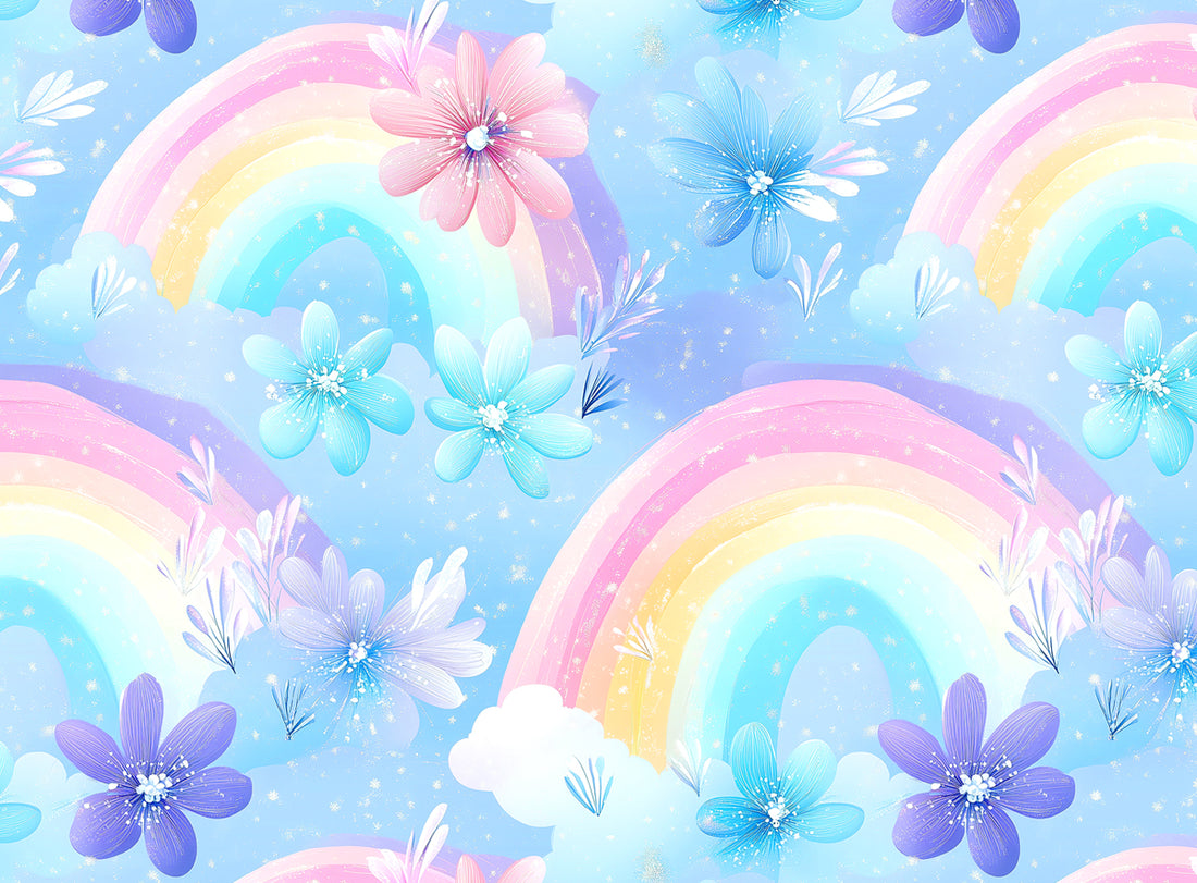 *Rainbow Florals Small* Bio Jersey *Einschulung 2026 Serie* Eigenproduktion