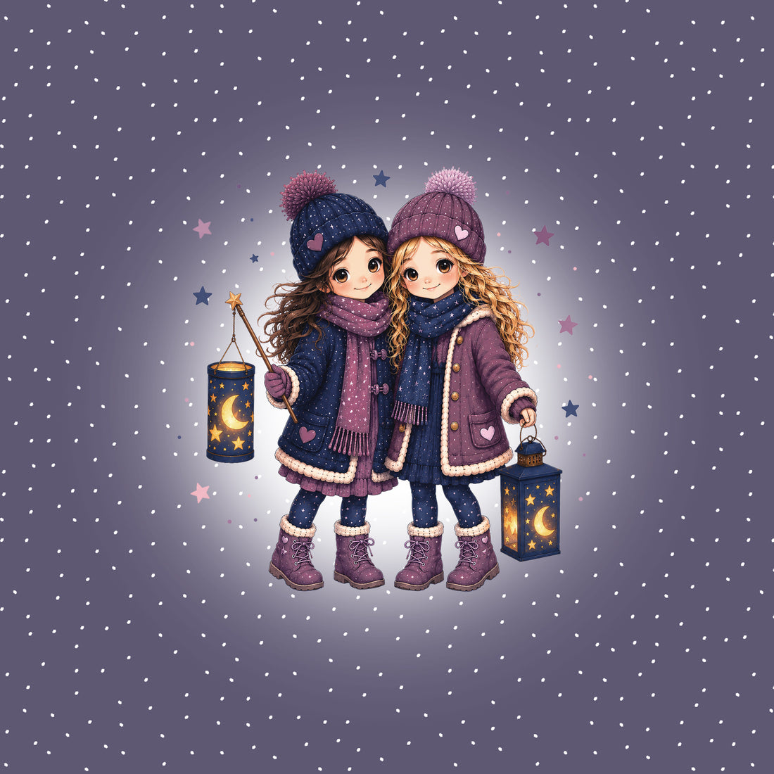 VORBESTELLUNG!! 70cm!! Best Friends Dotties Panel Bio Sweat *Laternen 2026 Serie* - Staghorn Eigenproduktion
