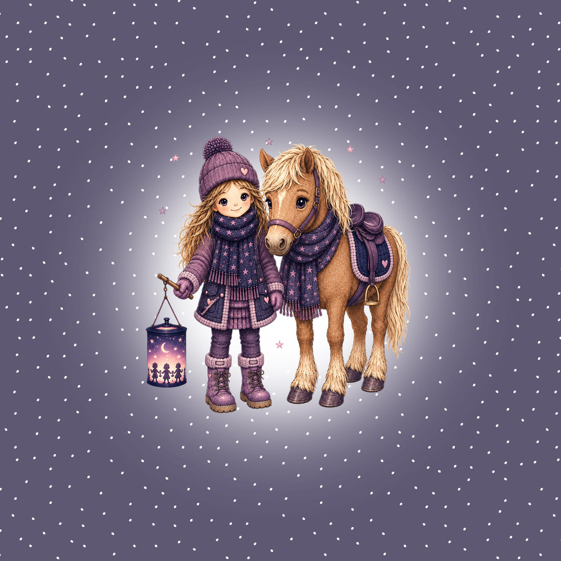 VORBESTELLUNG!! 70cm!! Sankt Martins Pony Girls Panel Bio Sweat *Laternen 2026 Serie* - Staghorn Eigenproduktion