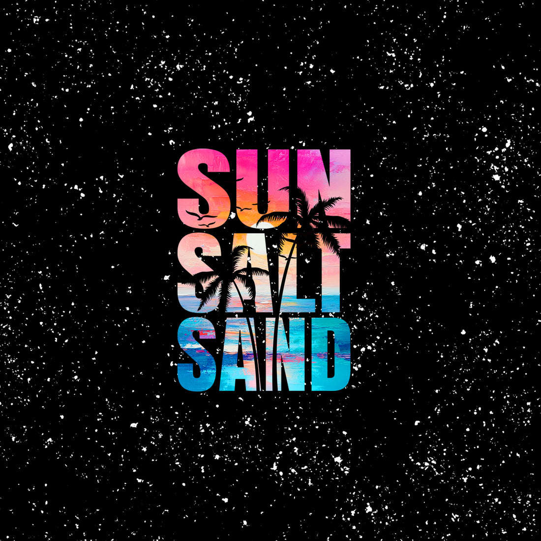 70cm!! Sun &amp; Salt Black Jersey Panel *Tropical Summer Serie* - Staghorn Eigenproduktion