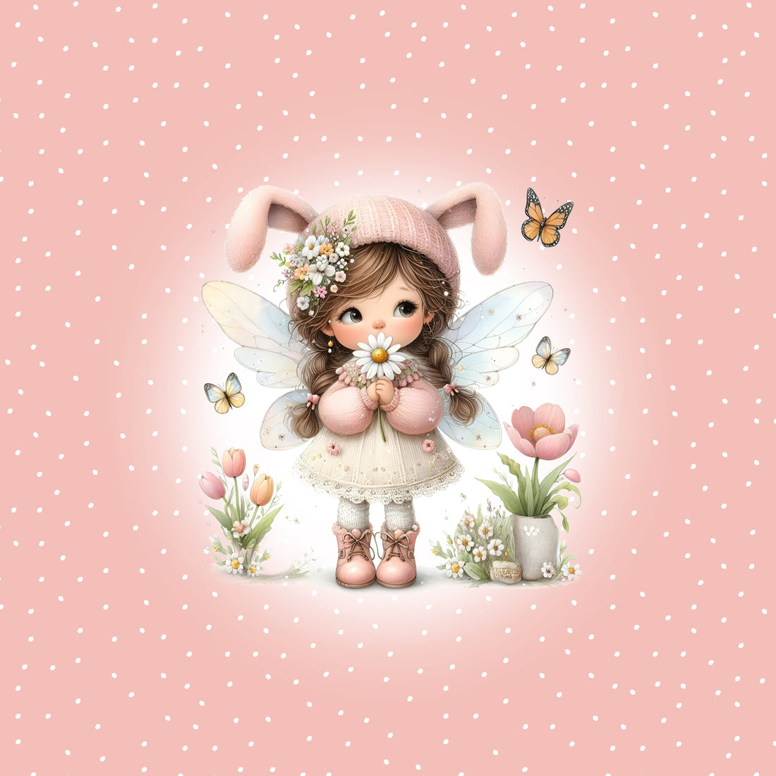 Sonderpreis 70cm!! Spring Girl Rose Panel Rose Bio Jersey *Spring Fling Serie* Staghorn Eigenproduktion
