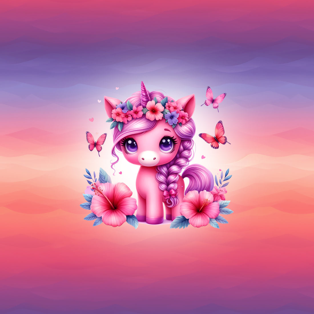 70cm!! Stehendes Unicorn Jersey Panel *Tropical Summer Serie* - Staghorn Eigenproduktion