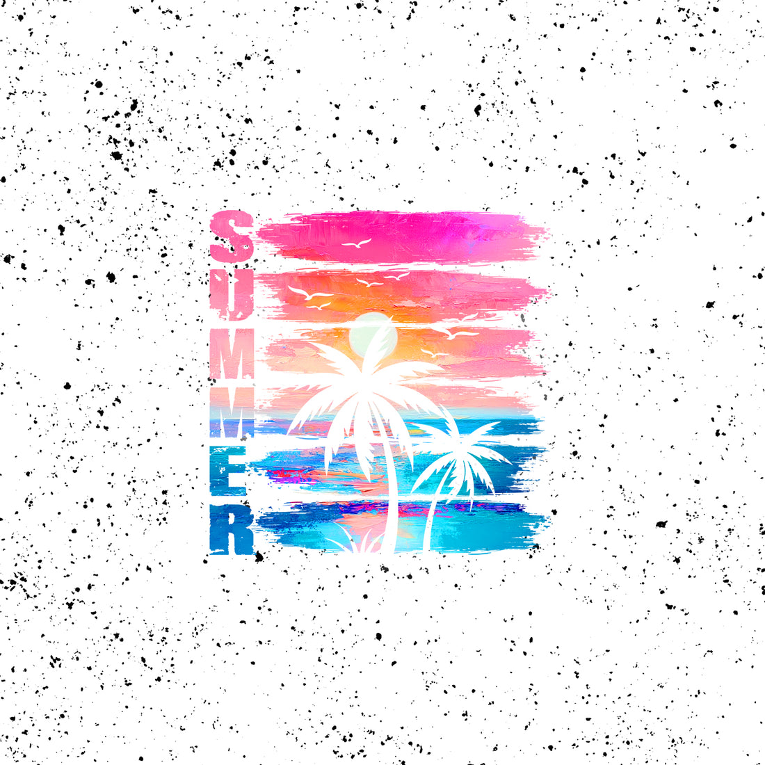 70cm!! Summer White Jersey Panel *Tropical Summer Serie* - Staghorn Eigenproduktion