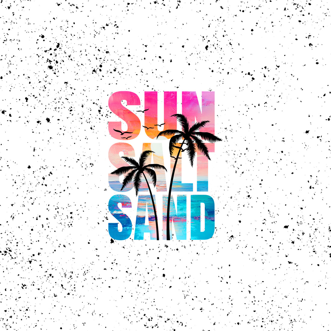 70cm!! Sun &amp; Salt White Jersey Panel *Tropical Summer Serie* - Staghorn Eigenproduktion