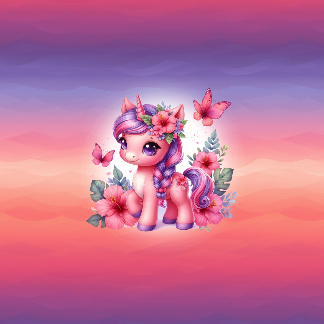 70cm!! Butterfly Unicorn Laufend Jersey Panel *Tropical Summer Serie* - Staghorn Eigenproduktion