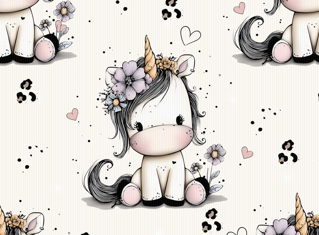 Cutie Unicorn Creme Rib Jersey *Cutie Pies Serie* - Staghorn Eigenproduktion