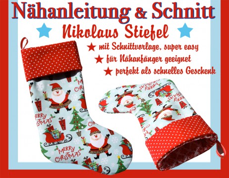 NÄHANLEITUNG NIKOLAUS STIEFEL - E-BOOK | STAGHORN